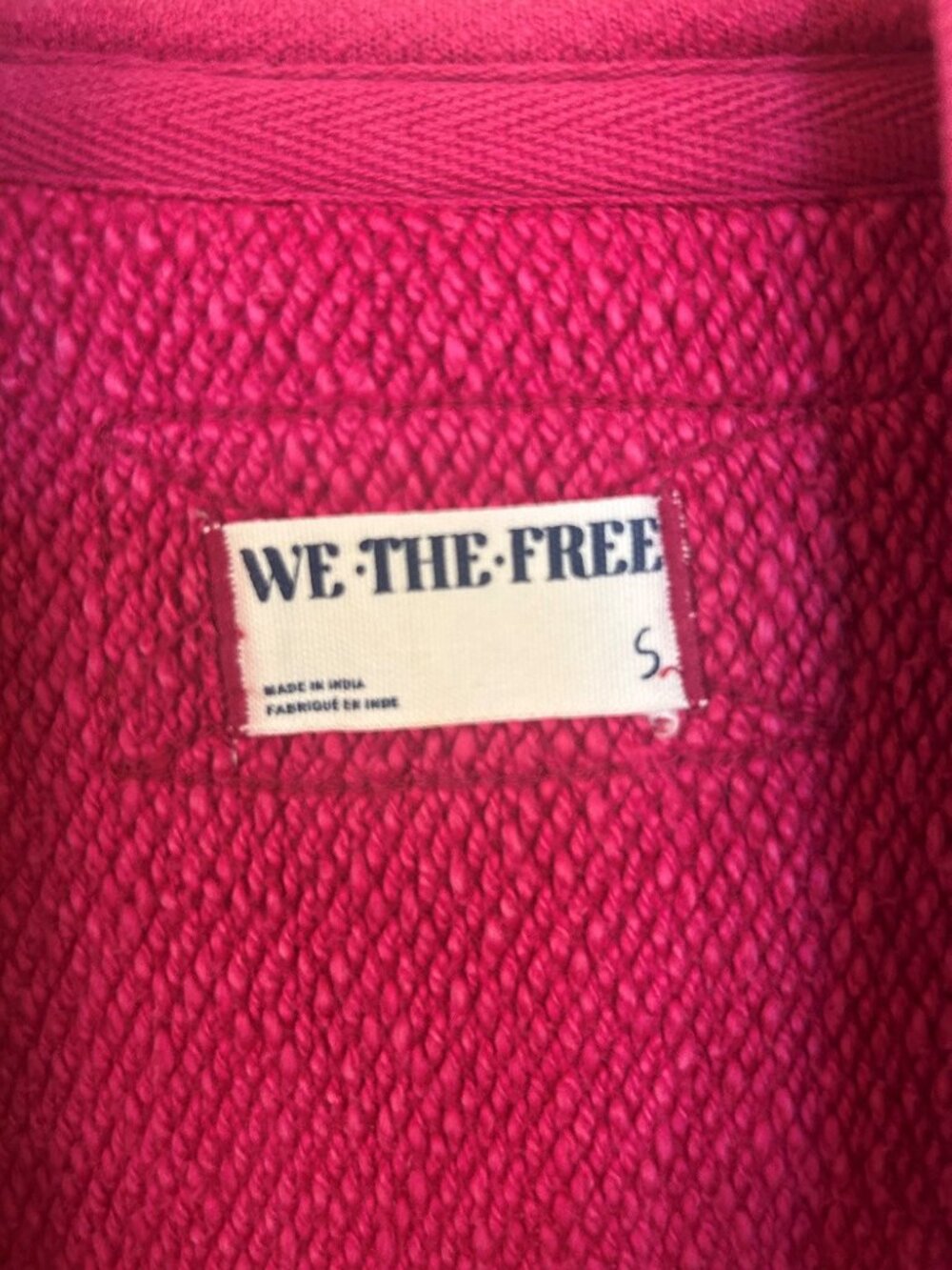 FREE PEOPLE We The Free Forever Yours Hooded Oversized Cardi Sweatshirt Magenta - Picture 9 of 10